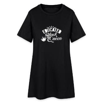 Educated Black Queen African American Pride Shirt - Frauen T-Shirt-Kleid - Schwarz - Vorne