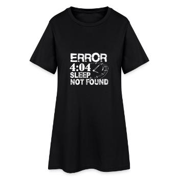 Error 404 Sleep not found Shirt Funny Computer Shi - Women’s T-Shirt Dress - black - Front