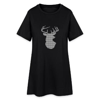 Édition de Noël laide du cerf - Robe T-shirt Femme - noir - Devant