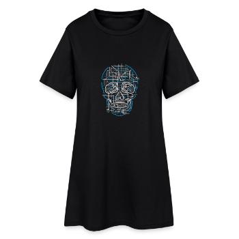 Crâne électronique électrique de crâne - Robe T-shirt Femme - noir - Devant