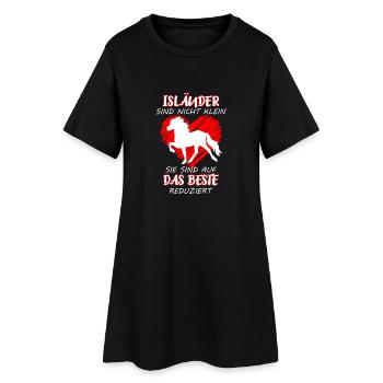 Icelandic Icelandic Horse Isi Island horse pony - Women’s T-Shirt Dress - black - Front