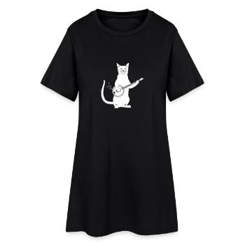 Banjo Cats Western Shirt cadeau de danse carrée - Robe T-shirt Femme - noir - Devant