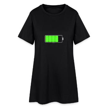 Batterie mère enfant partenaire regarde cadeau - Robe T-shirt Femme - noir - Devant