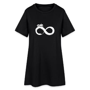 Tracteur Agriculture Farmer Nature Field Tracker - Robe T-shirt Femme - noir - Devant