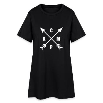 La boussole du campeur! - Cadeau - Robe T-shirt Femme - noir - Devant