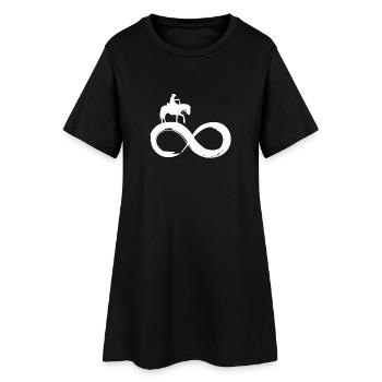 Infinity Westernreiten Westernpferd Trail Quarter - Frauen T-Shirt-Kleid - Schwarz - Vorne