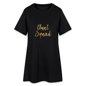 Aunt Squad Shirt Auntie Gift - Frauen T-Shirt-Kleid - Schwarz - Vorne