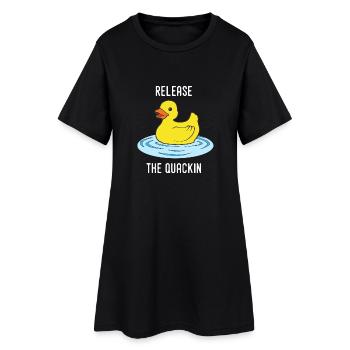 Relâchez le canard de canard Quackin qui grince - Robe T-shirt Femme - noir - Devant