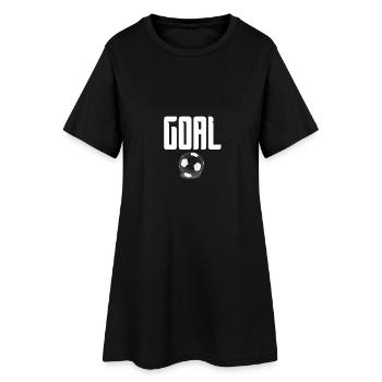 GOAL Fußball Weltmeisterschaft Geschenkidee - Frauen T-Shirt-Kleid - Schwarz - Vorne