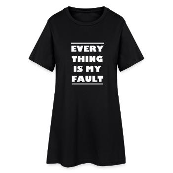 Tout est de ma faute! Tout le cadeau de défaut - Robe T-shirt Femme - noir - Devant