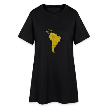 Amérique du Sud continent. Idée de cadeau. - Robe T-shirt Femme - noir - Devant