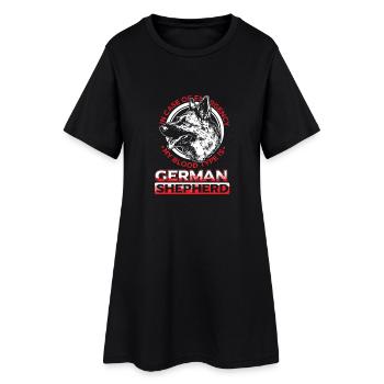 German shepherd - Women’s T-Shirt Dress - black - Front