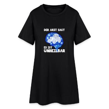 Traktor Trekker Landwirt Bauer - Frauen T-Shirt-Kleid - Schwarz - Vorne