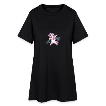 Awesome Since2005 Unicorn - Frauen T-Shirt-Kleid - Schwarz - Vorne