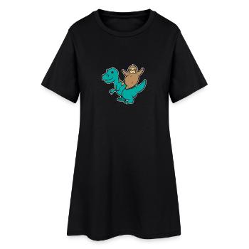 T-Rex paresseux Tyrannosaurus dinosaure cadeau - Robe T-shirt Femme - noir - Devant