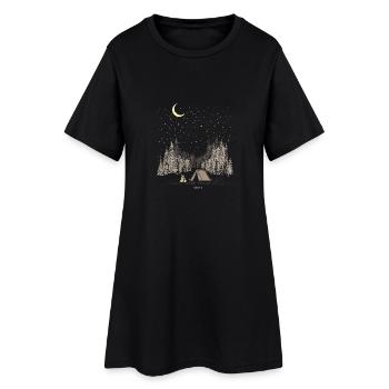 Camping étoilé - Robe T-shirt Femme - noir - Devant