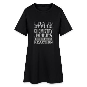 Geek Geek chimie blague science réaction drôle - Robe T-shirt Femme - noir - Devant