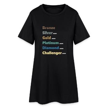 Classement Elo Platinum - Robe T-shirt Femme - noir - Devant