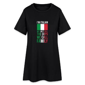 Italien Mafia Familien T-Shirt Geschenk Lustig - Frauen T-Shirt-Kleid - Schwarz - Vorne