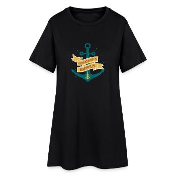 Kappeln Heimathafen Urlaub T-Shirt - Frauen T-Shirt-Kleid - Schwarz - Vorne