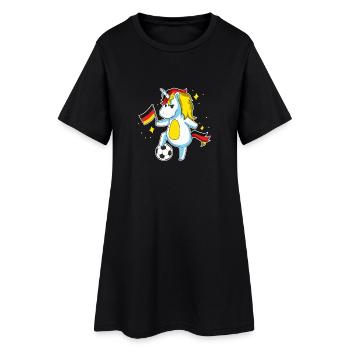 Cadeau de football Licorne Allemagne Unicorn Allemagne - Robe T-shirt Femme - noir - Devant