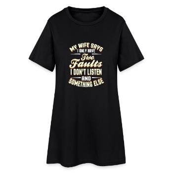 My Wife says 3 by XLX Design - Frauen T-Shirt-Kleid - Schwarz - Vorne