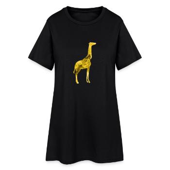Girafe animaux drôles aquarelle T Shirt enfants Gesc - Robe T-shirt Femme - noir - Devant