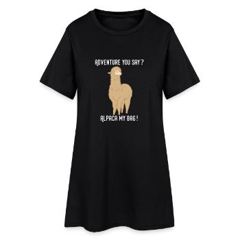 Alpaca Travel Cool Backpack Alpaca My Bags Gift - Women’s T-Shirt Dress - black - Front