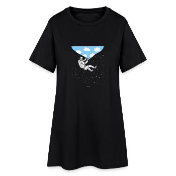ASTRONAUT clouds gift - Women’s T-Shirt Dress - black - Front
