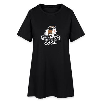 Mon cochon de Guinée pense que je suis cool cadeau de tee-shirt animaux - Robe T-shirt Femme - noir - Devant