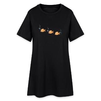 Fish - Fish Holder - Aquarist - Funny - Women’s T-Shirt Dress - black - Front