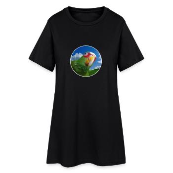 White-fronted Amazon - Women’s T-Shirt Dress - black - Front