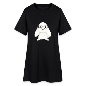 Lapins - Bunny - Lapin propriétaire - mignon - cadeau - Robe T-shirt Femme - noir - Devant