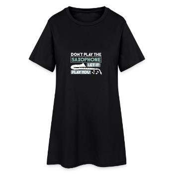 Saxophone idée cadeau pour les saxophonistes - Robe T-shirt Femme - noir - Devant