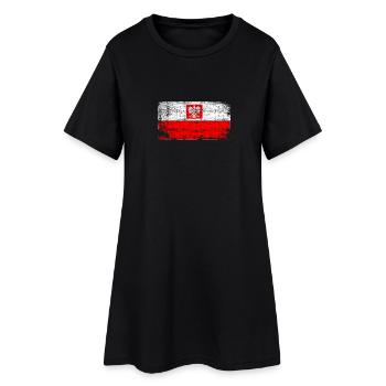 Polish Eagle Polnischer Stolz - Frauen T-Shirt-Kleid - Schwarz - Vorne