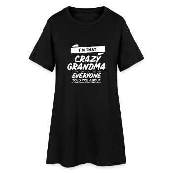 I’m that crazy grandma - Frauen T-Shirt-Kleid - Schwarz - Vorne