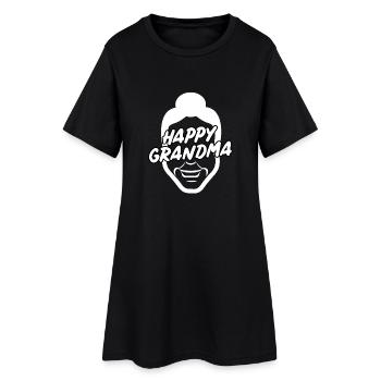 Bonne mamie - Robe T-shirt Femme - noir - Devant