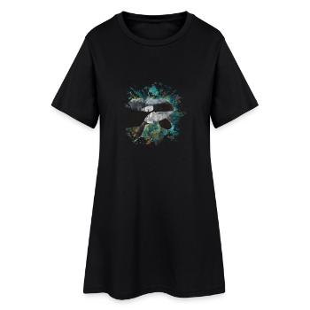 Baleines tueuses - Robe T-shirt Femme - noir - Devant