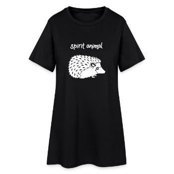 Hérisson - Hérisson amoureux - Hérisson fan - Spirit Animal - Robe T-shirt Femme - noir - Devant