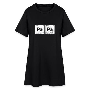 PaPa Periodensystem - Frauen T-Shirt-Kleid - Schwarz - Vorne