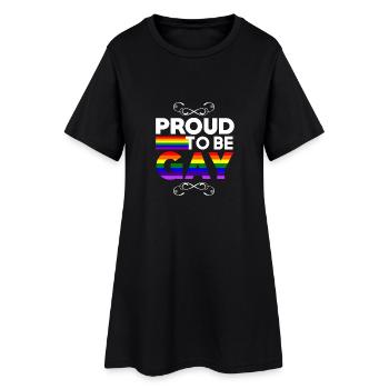 Fier d'être gay - Robe T-shirt Femme - noir - Devant