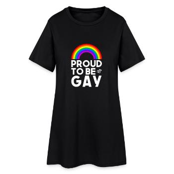 Fier d'être gay - Robe T-shirt Femme - noir - Devant