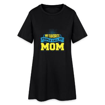 Mes gens préférés m'appellent maman - Robe T-shirt Femme - noir - Devant