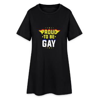 Fier d'être gay - Robe T-shirt Femme - noir - Devant