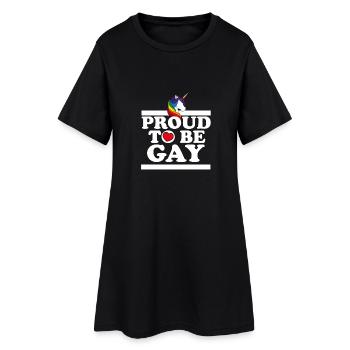 Fier d'être gay - Robe T-shirt Femme - noir - Devant