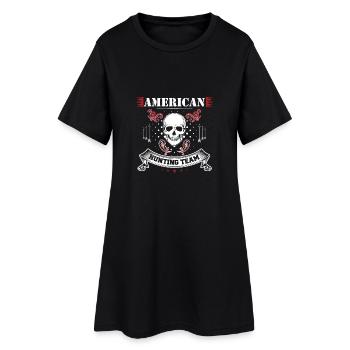 American Hunting Team - Frauen T-Shirt-Kleid - Schwarz - Vorne