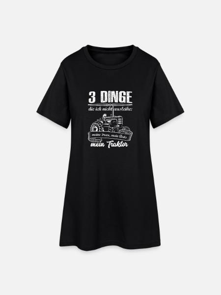 Traktor Shirt · Landwirtschaft · 3 Dinge - Frauen T-Shirt-Kleid - Schwarz