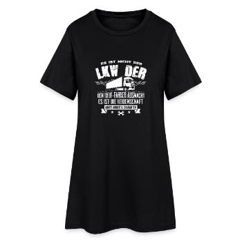 Lastwagen Shirt · LKW-Fahrer · LKW Leidenschaft - Frauen T-Shirt-Kleid - Schwarz - Vorne