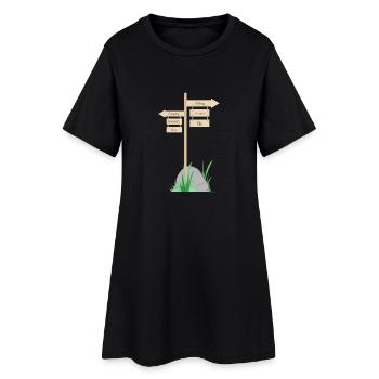 Randonnée et escalade - Robe T-shirt Femme - noir - Devant