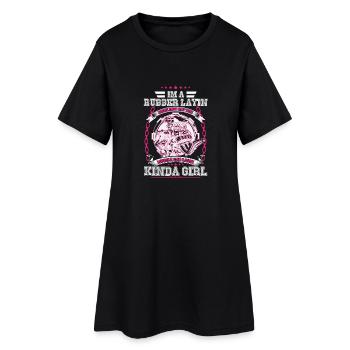 Fille amant de voiture - Robe T-shirt Femme - noir - Devant